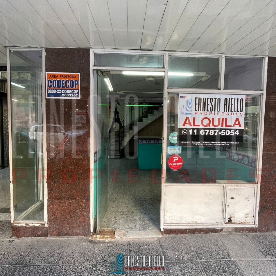 ALQUILER LOCAL COMERCIAL CALLE MORENO, QUILMES CENTRO.