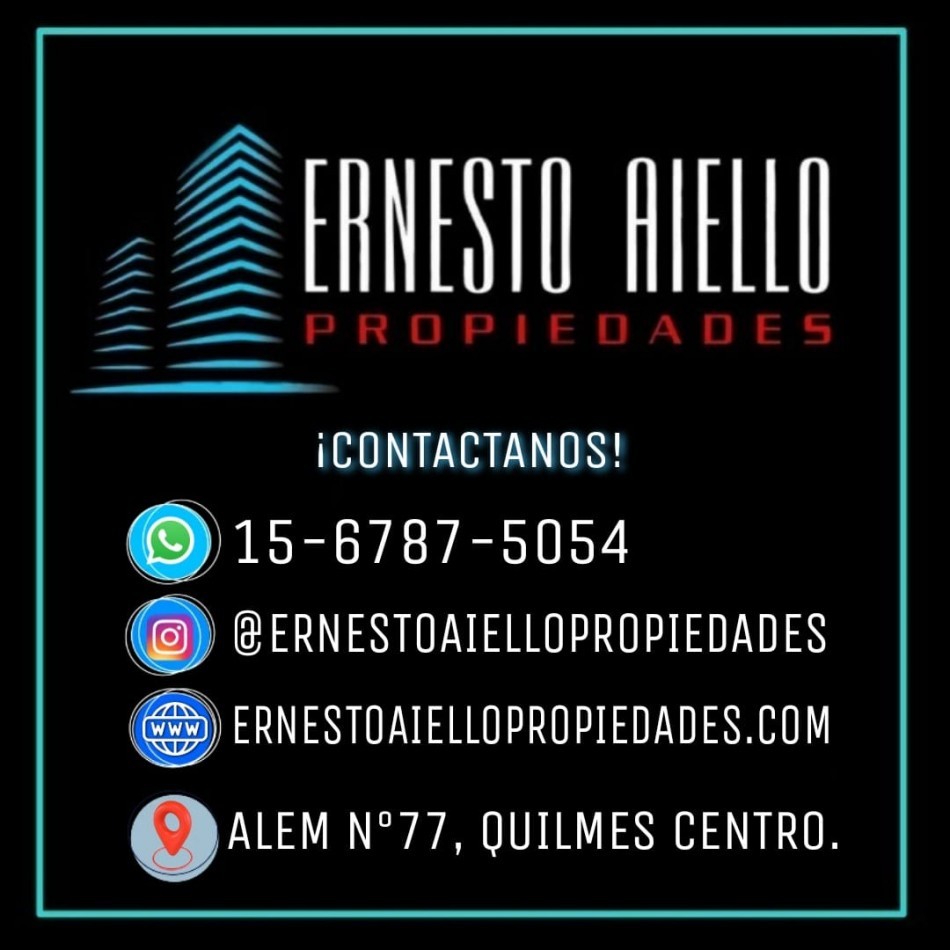 ALQUILER PISO 3 AMBIENTES EN QUILMES CENTRO.