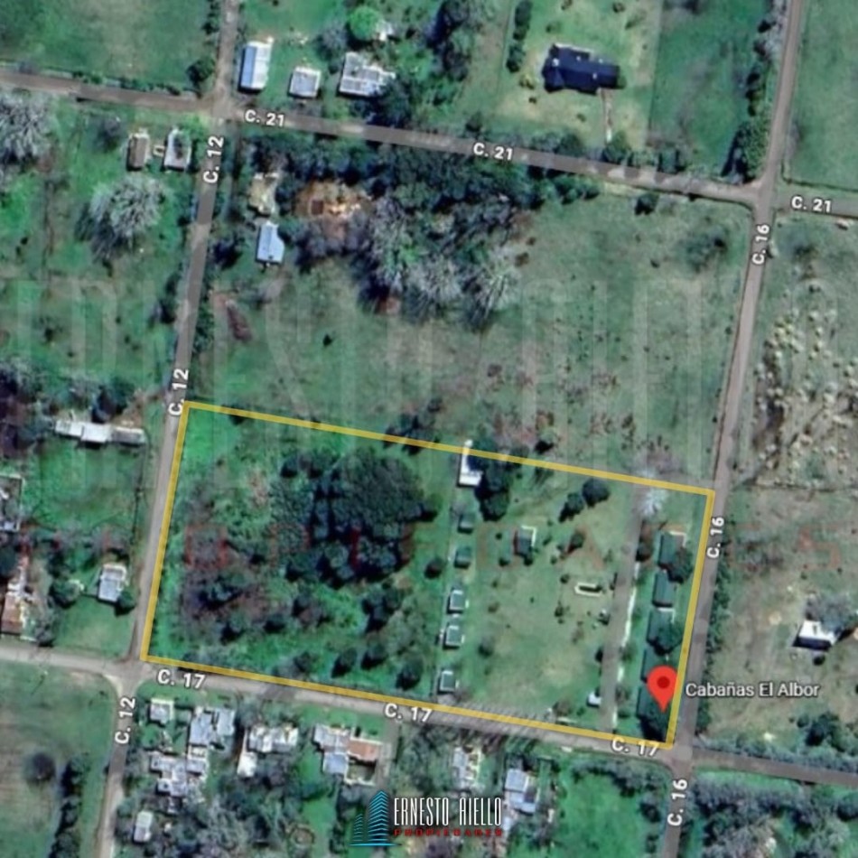 VENTA PREDIO DE 19.491M2  EL ALBOR , GRAL. J.  MADARIAGA. COMPLEJO DE CABAÑAS CON PISCINA. 30KM DE PINAMAR. (ACTUALMENTE EN FUNCIONAMIENTO CON CLIENTELA PROPIA)